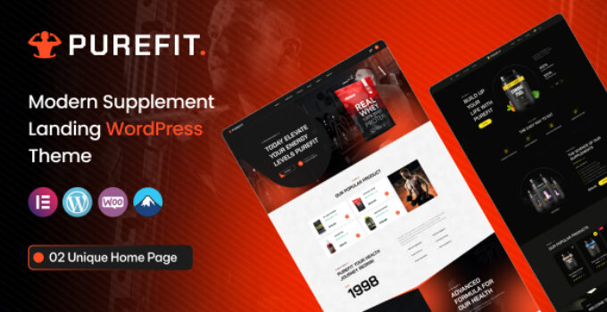 Purefit – Health Supplement WordPress Theme