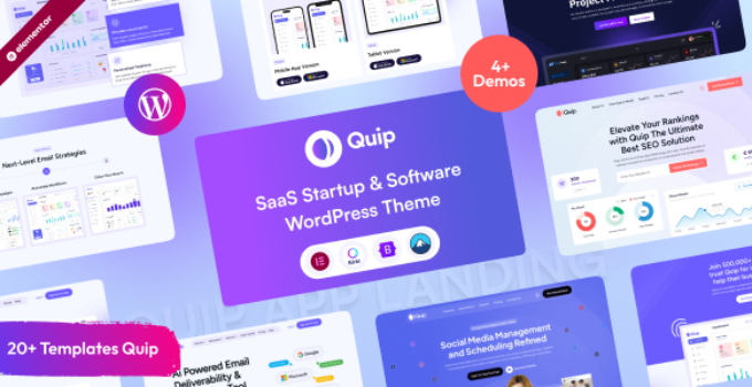 Quip – SASS Startup & Software WordPress Theme