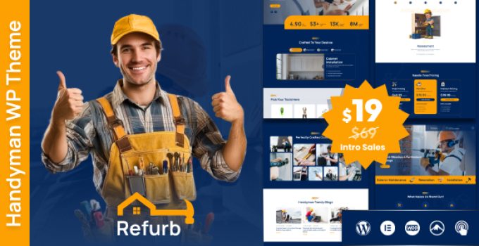 Refurb – Plumber & Handyman Services WordPress Theme