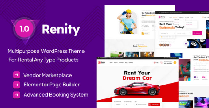 Renity – Multipurpose Rental Marketplace