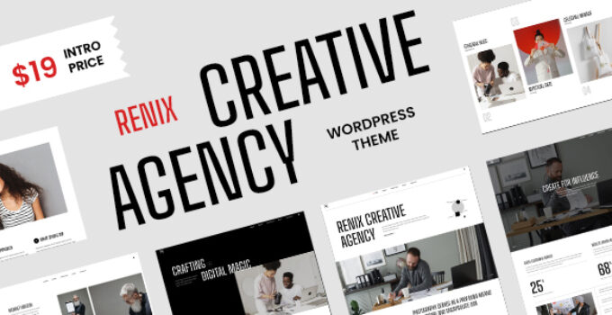 Renix – Creative Agency and Portfolio WordPress Theme