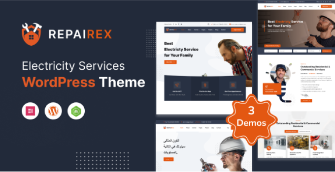 Repairex – Electricity Services WordPress Theme