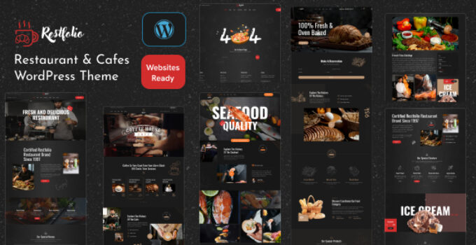 Restfolio – Elementor Restaurants & Cafes WordPress Theme