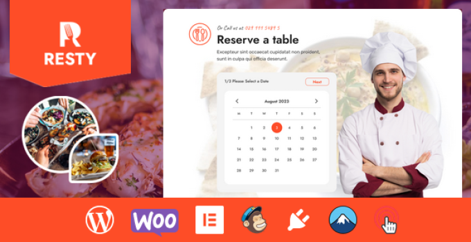 Resty – Restaurant WooCommerce WordPress Theme