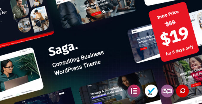 Saga – Business Consulting WordPress Theme