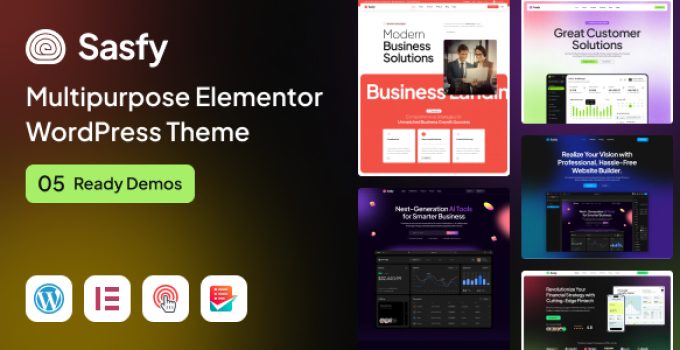 Sasfy – Multipurpose Elementor WordPress Theme