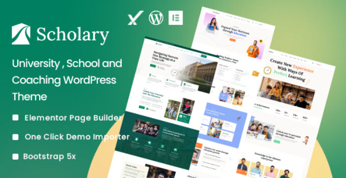 Scholary – University, School and Coaching WordPress Theme
