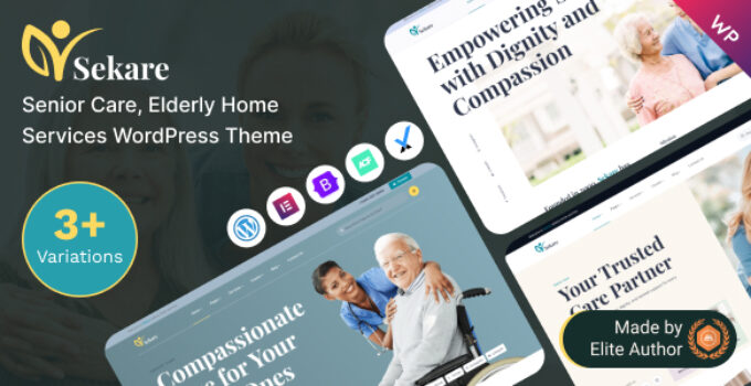 Sekare – Senior Care & Elderly Home Services WordPress Theme