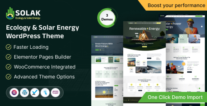 Solak – Ecology & Solar Energy WordPress Theme