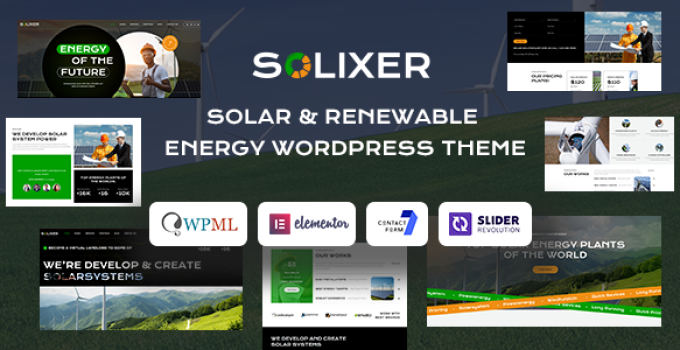 Solixer – Ecology & Solar Energy WordPress Theme