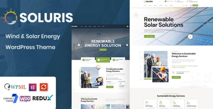 Soluris – Ecology & Solar Energy WordPress Theme