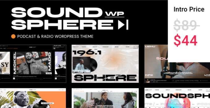 SoundSphere – Podcast & Radio WordPress Theme