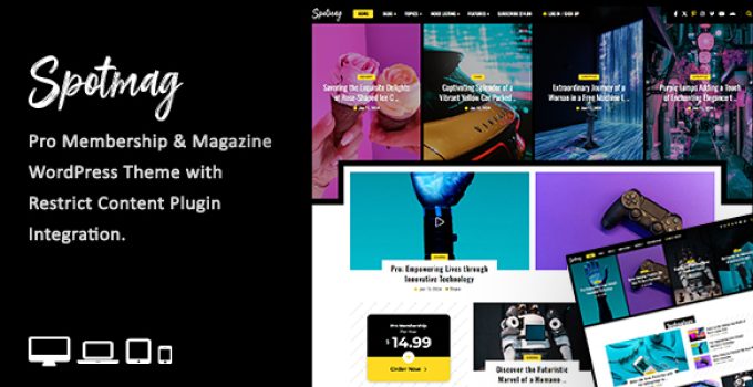 SpotMag – Pro Membership & Magazine WordPress Theme