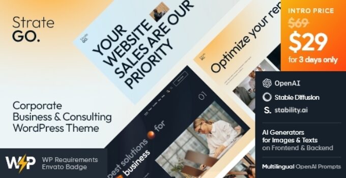 Stratego – Corporate Business & Consulting WordPress Theme