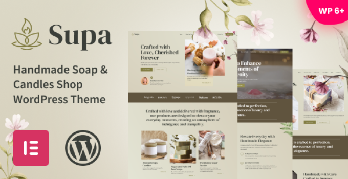 Supa – Handmade Soap & Candles Shop WordPress Theme