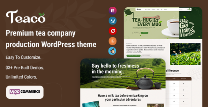 Teaco – Tea Company & Organic Store WordPress Theme