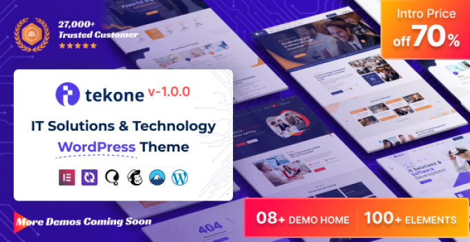 Tekone – IT Solutions & Technology WordPress Theme