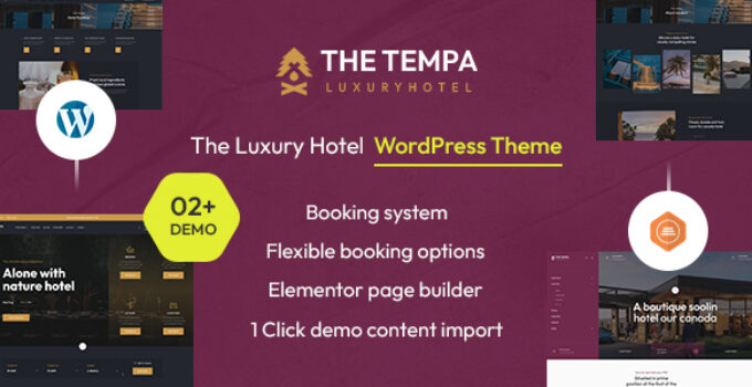Tempa – The Luxury Hotel WordPress