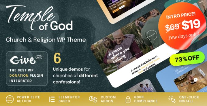 Temple of God – Religion and Church WordPress