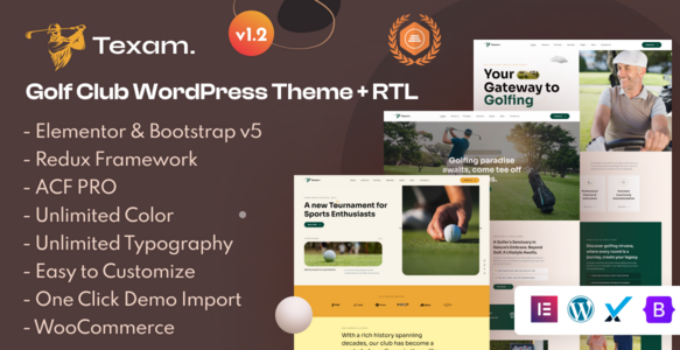 Texam – Golf Club WordPress Theme