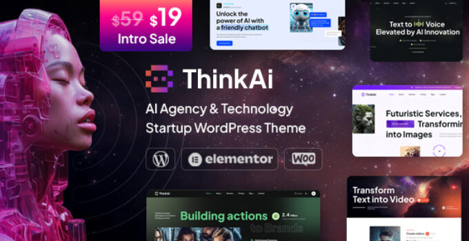 Think AI – AI Startup & Technology WordPress Theme