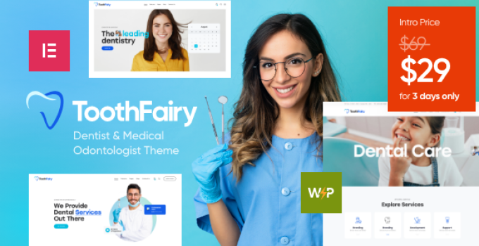 Tooth Fairy – Dentist & Medical Odontologist WordPress Theme