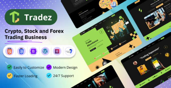 Tradez – Forex and Stock Broker WordPress Theme