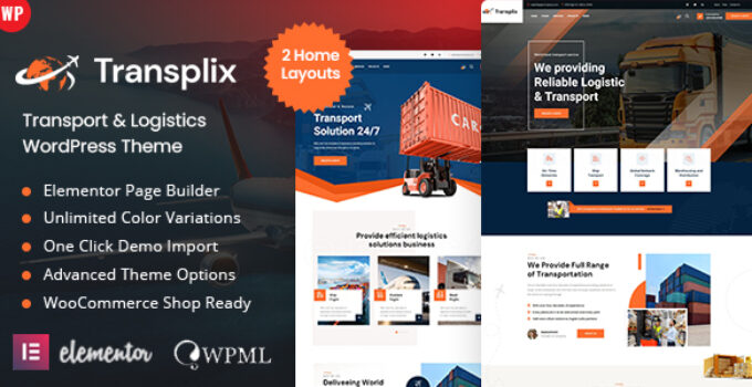 Transplix – Transport & Logistics WordPress Theme