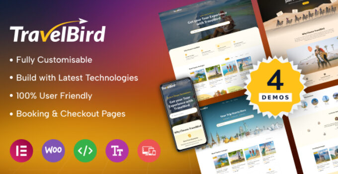 TravelBird – Tour & Travel WordPress Theme