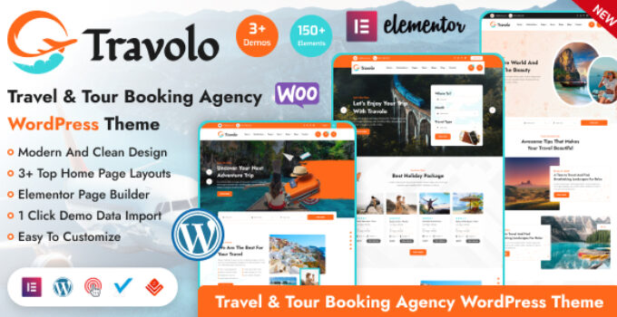Travolo – Travel Agency & Tour Booking WordPress Theme