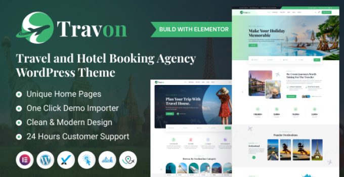 Travon – Tour and Hotel Booking WordPress Theme