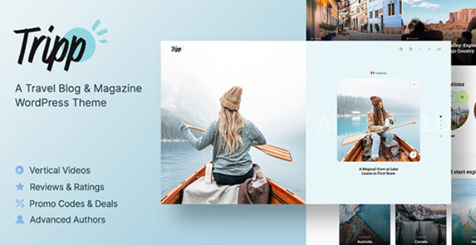 Tripp – Travel Blog & Magazine WordPress Theme