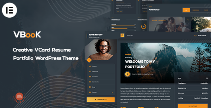 Vbook – vCard Portfolio Elementor WordPress Theme