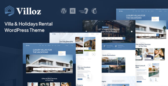 Villoz – Villa & Holidays Rental WordPress Theme