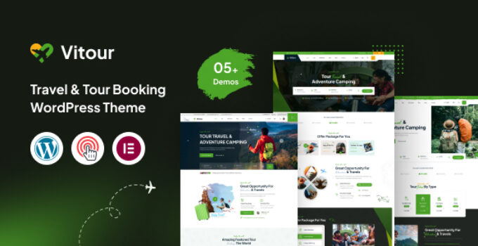 Vitour – Travel & Tour Booking WordPress Theme