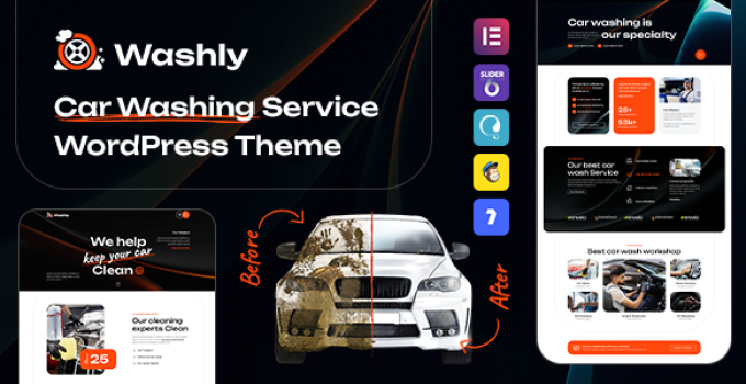 Washly – Car Wash Service WordPress Theme