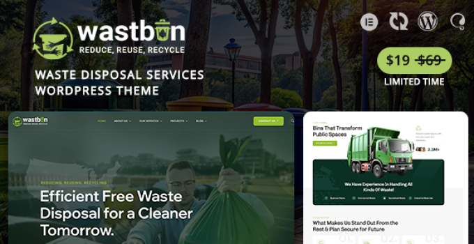 Wastbin – Waste Disposal & Recycling Services WordPress Theme