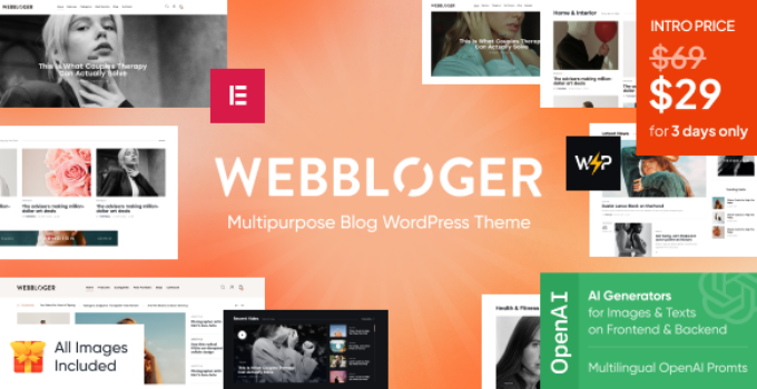 Webbloger – Multipurpose Blog WordPress Theme