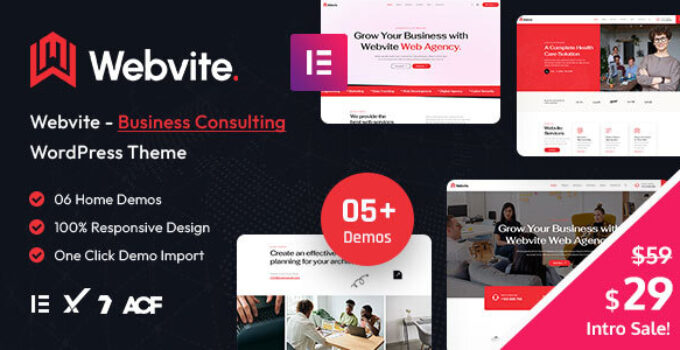 Webvite – Business Consulting WordPress Theme