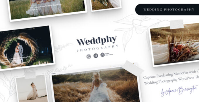 Weddphy – Wedding Photography WordPress Theme