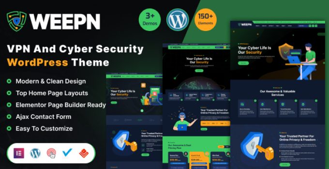 Weepn – VPN & Cloud Services WordPress Theme