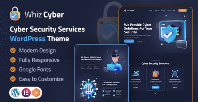 WhizCyber | Cyber Security WordPress Theme