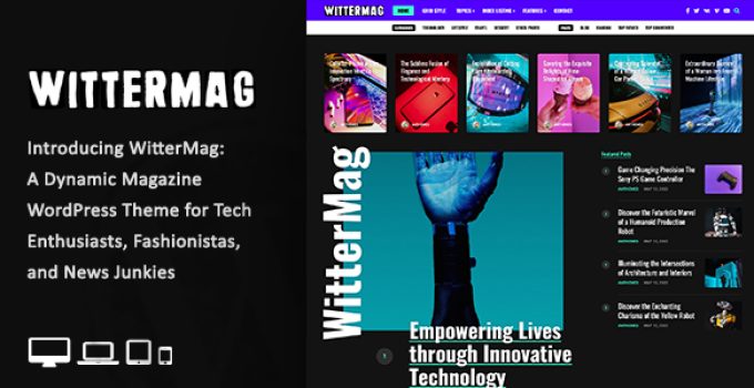 WitterMag – Modern Magazine WordPress Theme