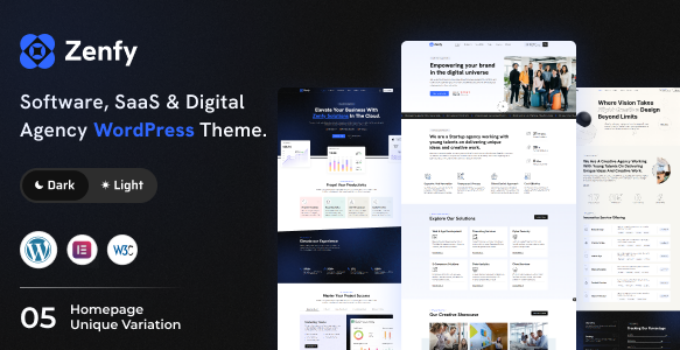 Zenfy – Software, SaaS & Digital Agency WordPress Theme