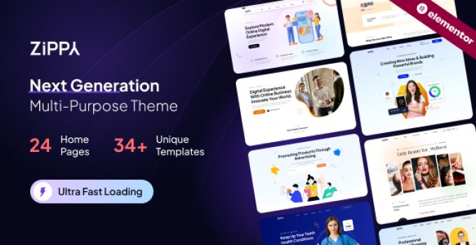 Zippy – Multipurpose Elementor WordPress Theme