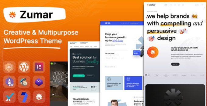 Zumar – Creative & Multipurpose WordPress Theme